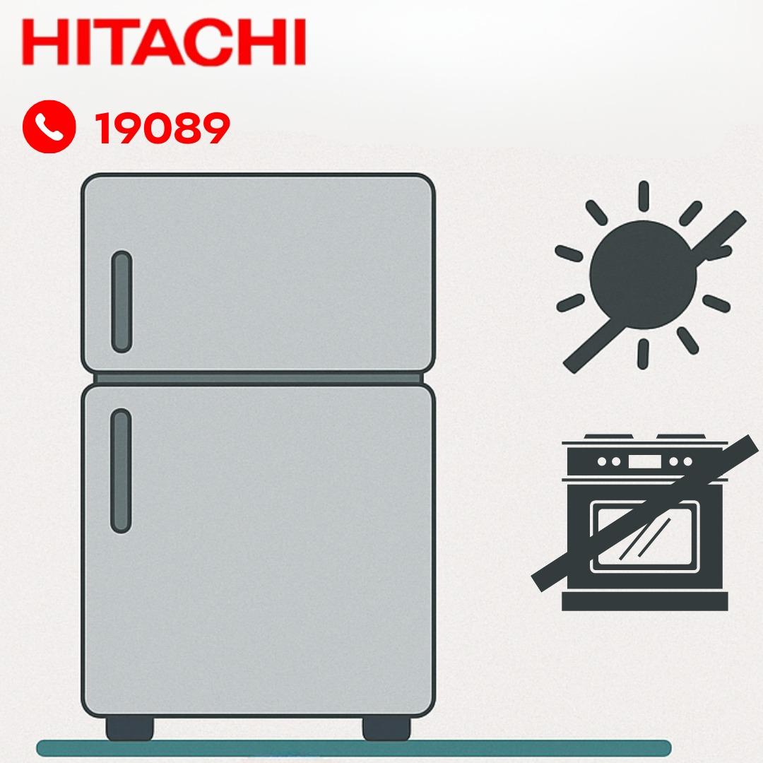 التأكد من استقرار الثلاجة هيتاشي في مكانها