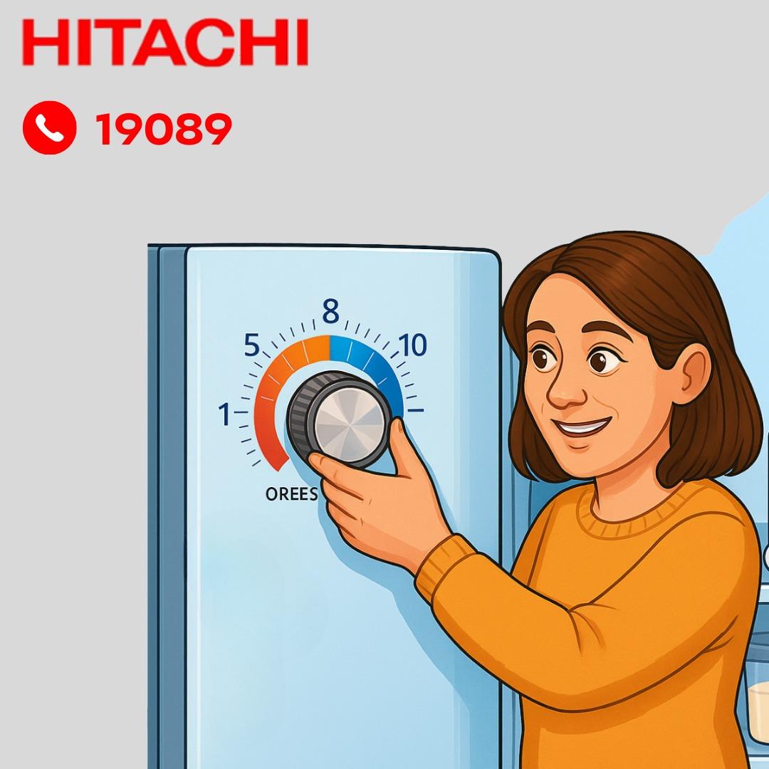 ضبط درجة حرارة الثلاجة والفريزر في ثلاجة هيتاشي