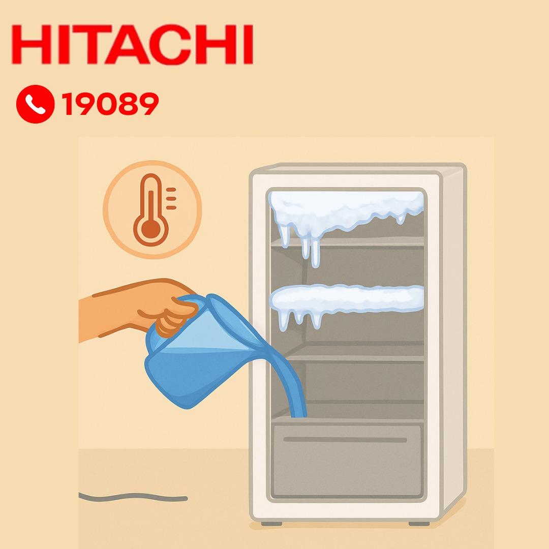 إذابة الثلج المتراكم بفريزر هيتاشي إذابة الثلج المتراكم بفريزر هيتاشي